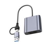 WKabnkn Type professionnel Standard Double connexion Carte mémoire Link Boîtier en aluminium compact 10 Gbit/s Transfert pour architectes vidéo photographes Type Link transportable