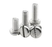 WKAIYUAN 50pcs A2-70 304 acier inoxydable M2 fendu tête ronde fente colonne ronde fromage tête vis boulon(4mm)