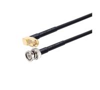 WKAIYUAN Câble RG58 BNC mâle vers SMA RG-58 50 Ohms RF Extension Connecteur Adaptateur Cavalier Pigtail 0,5 M 1 M 2 M 10 M 20 M(SMA M90 to BNC M,30CM)