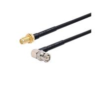 WKAIYUAN Câble RG58 BNC mâle vers SMA RG-58 50 Ohms RF Extension Connecteur Adaptateur Cavalier Pigtail 0,5 M 1 M 2 M 10 M 20 M(SMA F to BNC M90,50CM)