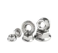 WKAIYUAN Écrous hexagonaux à bride M3 M4 M5 M6 M8 M10 M12 M16 M20 Écrou de blocage automatique à crantage en acier inoxydable 304 DIN6923 à verrouillage rotatif dentelé(M3 X 50pcs)