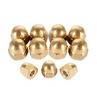WKAIYUAN Écrous hexagonaux à tête bombée décorative en laiton DIN1587, 1/2/5/10/20/50 pièces, couvercle en demi-cercle(M12 (2pcs))