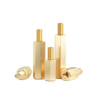WKAIYUAN Entretoise hexagonale mâle/femelle en laiton for carte mère, goujon fileté hexagonal M2, M2,5, M3, M4, M5, for colonne PCB(M4 (Thread 6mm),35mm (10pcs))