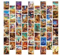 WKAIYUAN Lot de 50 feuilles de cartes postales murales pour Thanksgiving, récolte d'automne, vacances, chambre à coucher, salon, décoration murale - 50 feuilles
