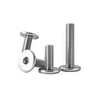 WKAIYUAN Vis à tête hexagonale ultra-plate M4 M5 A2 304 en acier inoxydable for ordinateur, boulon de voiture(20mm,M5 x 10Pieces)