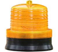 wkao Balise de sécurité LED avec support magnétique, lumière de route clignotante à énergie solaire, 4 LED, activation automatique du crépuscule, visible jusqu'à 200 m, prête à être construite