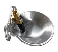wkao Bol d'eau pour bétail avec recharge automatique, distributeur d'eau de vache en acier inoxydable avec valve en laiton pour bovins