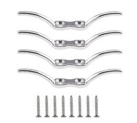 wkao Lot de 4 crampons de bateau en acier inoxydable de 11,2 cm, accessoires d'amarrage pour quais, polis et résistants à la rouille avec vis