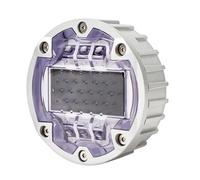 wkao Lot de 6 lampes LED pour allée, étanche IP68, lumière solaire clignotante en aluminium, éclairage circulaire encastré pour trottoir, rampe, 14,2 cm