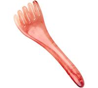 wkao Masseur de cuir chevelu avec ambre, peigne de traitement multifonctionnel, 17 cm de long, outil d'art en résine de strass pour massage de la tête, du cou, des yeux, du nez et de tout le corps