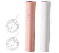 wkao Sèche-ongles en U rechargeable sans fil à séchage rapide avec batterie au lithium, mini lampe à ongles portable UV LED pour vernis gel, lot de deux pour voyage et utilisation à la maison