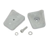 WKCHYVLO Unité inférieure en zinc double plaque anode avec boulon 5007582 compatible avec les moteurs OMC BRP 20 25 30 35 434029