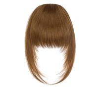 Wkclnfs Frange à Clips,Clip de Franges Plates de Vraies Cheveux Humains Dans Les Extensions de Cheveux de Franges Cheveux de Frange avec des Temples 12inch (1#12)