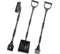 Wkclnfs Kit de pelle à neige 3 en 1 de 112 cm - Pelle à neige amovible avec poignée en D pour allée, camping, jeu de bonhomme de neige