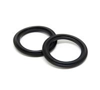 WKEWANG Joint de Serrage Viton Joint de Serrage de qualité Alimentaire Joint de Serrage sanitaire Noir Bague d'étanchéité de Serrage sanitaire Joint de Serrage de Virole 1/2" -4"(K25.2x12.7mm(3A))