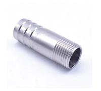 WKEWANG Raccord cannelé mâle SS304 for Tuyau en Acier Inoxydable 1/8", 1/4", 3/8", 1/2", 3/4", 1" 2".(2inchX60mm 226.7g)