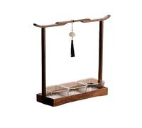 WKHPHMBEQ Bocal à bijoux en verre avec couvercle - Petit contenant à bonbons for bureau, maison, salon | Élégant bol à goûter en noyer noir for thé, noix, fruits secs et en-cas(K)