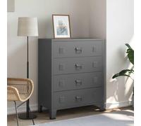 WKIEQACO Armoire à tiroirs industrielle Anthracite 78 x 40 x 93 cm Métal Armoires et commode de rangement