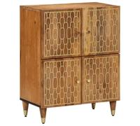 WKIEQACO Armoires et rangement, armoires de rangement multimédia et racks, armoire latérale 60 x 33 x 75 cm en bois massif mangue