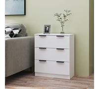 WKIEQACO Buffet blanc 60 x 30 x 70 cm en bois d'ingénierie, buffets et buffets de rangement