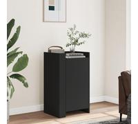 WKIEQACO Buffet noir 45 x 35 x 75 cm en bois d'ingénierie, buffets et buffets de rangement