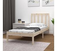 WKIEQACO Cadre de lit sans matelas en pin massif 90 x 190 cm Lit simple et accessoires Lits et cadres de lit
