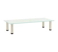 WKIEQACO Centres de divertissement et supports TV, support TV givré 80 x 35 x 17 cm en verre trempé