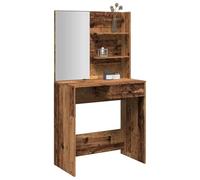 WKIEQACO Coiffeuse avec miroir en bois ancien 74,5 x 40 x 141 cmTables