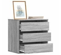 WKIEQACO Commode d'angle Sonoma 60 x 41 x 58 cm en bois d'ingénierie et commode de rangement Gris
