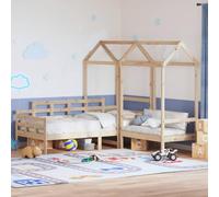 WKIEQACO Ensemble lit de jour et banc avec toit sans matelas 90x200 cmLits & Accessoires Lits et cadres de lit