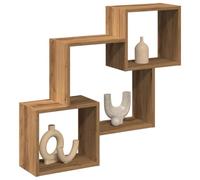 WKIEQACO Étagères, Etagères & Ledges, Armoire murale 78x18x71 cm Bois Artisanat Chêne Ingénieriisé