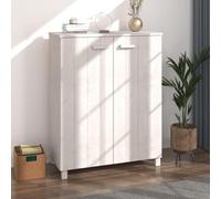 WKIEQACO HAMAR Meuble à chaussures en pin massif Blanc 85 x 40 x 108 cm