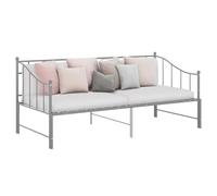 WKIEQACO Lits et accessoires, lits et cadres de lit, canapé-lit gigogne sans matelas, gris métal, 90 x 200 cm
