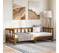 WKIEQACO Lits et accessoires, lits et cadres de lit, lit gigogne sans matelas, marron, 2 x (90 x 190) cm