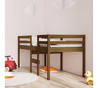 WKIEQACO Lits et accessoires, lits et cadres de lit, lit surélevé, sans matelas, marron, 90 x 200 cm