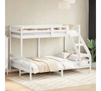 WKIEQACO Lits et accessoires, lits et cadres de lit, lits superposés sans matelas 80 x 200/140 x 200 cm en bois massif blanc
