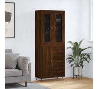 WKIEQACO Maison et jardin, meuble haut en chêne marron 69,5 x 34 x 180 cm
