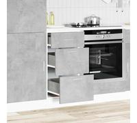 WKIEQACO Maison & Jardin,Meuble Bas Meuble Lyon Béton Gris 40x46x81,5 cm Bois d'ingénierie