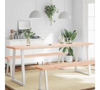 WKIEQACO Meuble de jardin en bois massif non traité avec bords vivants 220 x 60 x (2-4) cm