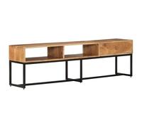 WKIEQACO Meuble TV en bois massif Acacia 160 x 30 x 45 cm
