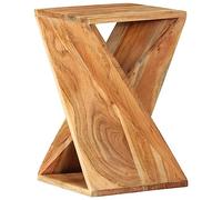 WKIEQACO Table d'appoint 35 x 35 x 55 cm en bois massif AcaciaTables d'appoint Tables d'appoint Tables d'appoint