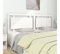 WKIEQACO Tête de lit blanche 205,5 x 4 x 100 cm en pin massif Lits et accessoires Têtes de lit et pieds de lit