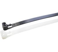 WKK 11887071 11887071 Serre-câble 150 mm 7.60 mm noir réouvrable, stabilisé aux UV, résistant à l'hu