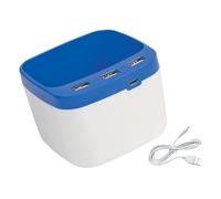 Wkldjf Adaptateur USB 2.0 à 3 ports avec porte-stylo et lumière LED pour l'organisation du bureau, la maison et l'école