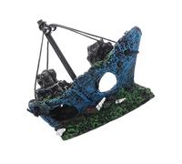 Wkldjf Aquariums Décorations pour aquariums Paysage Pirates Bateau naufrage Rétro Résines Bateaux Aquariums Accessoires Maison Pirates Naufrages