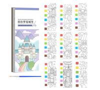 Wkldjf Bloc de peinture aquarelle de voyage avec aquarelle intégrée pour les tout-petits, artistes débutants, dessin et gribouillage, livre de coloriage pour enfants avec aquarelle