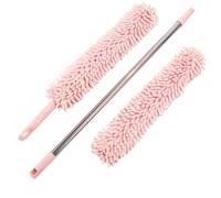 Wkldjf Brosse flexible réglable avec ou sans chiffon de nettoyage amovible pour plafond haut et difficile à atteindre. Outil de nettoyage pliable