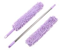 Wkldjf Brosse flexible réglable avec ou sans chiffon de nettoyage amovible pour plafond haut et difficile à atteindre. Outil de nettoyage pliable