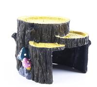 Wkldjf Caverne artificielle pour tortue cachée, plate-forme de repos pour tortue, décoration d'aquarium pour poissons pour reptils