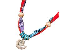 Wkldjf Collier avec pendentif en forme de coquillage réglable inspiré de la mer - Design léger - Pour des occasions décontractées ou formelles - Accessoire en tissu fabriqué à